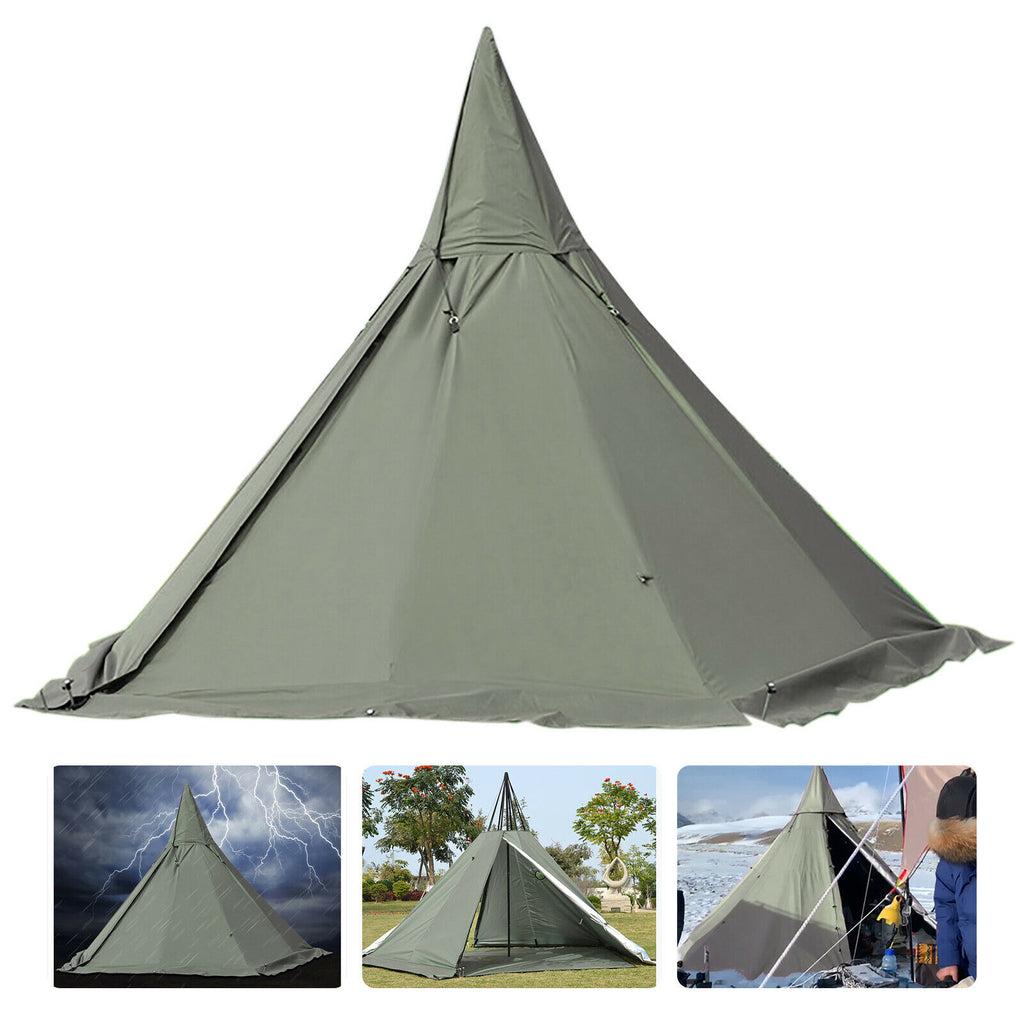 Pyramid Tent 4-Season Portable 2 People 7.2ft Height Z474031