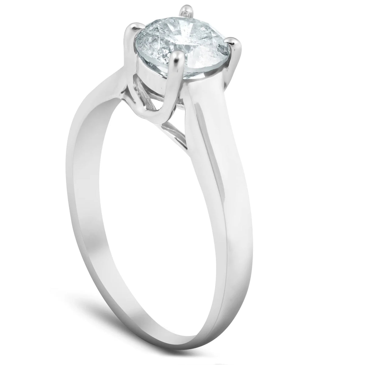 Solitaire Diamond Engagement Ring 1 Carat 14k White Gold M597536