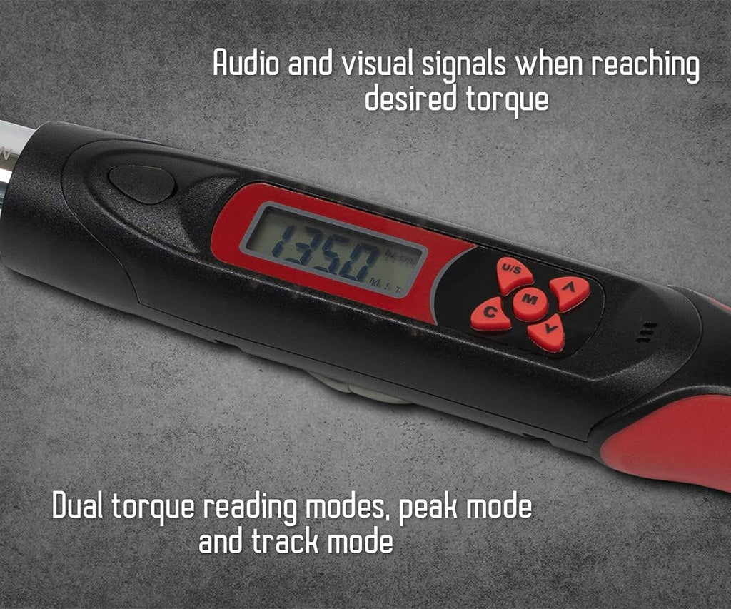 Adjustable Digital Torque Wrench 5-99.5 ft-lbs (6.8-135 N-m) H294