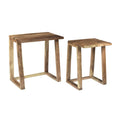 Set of 2 Brown Rectangular Side Tables M8948