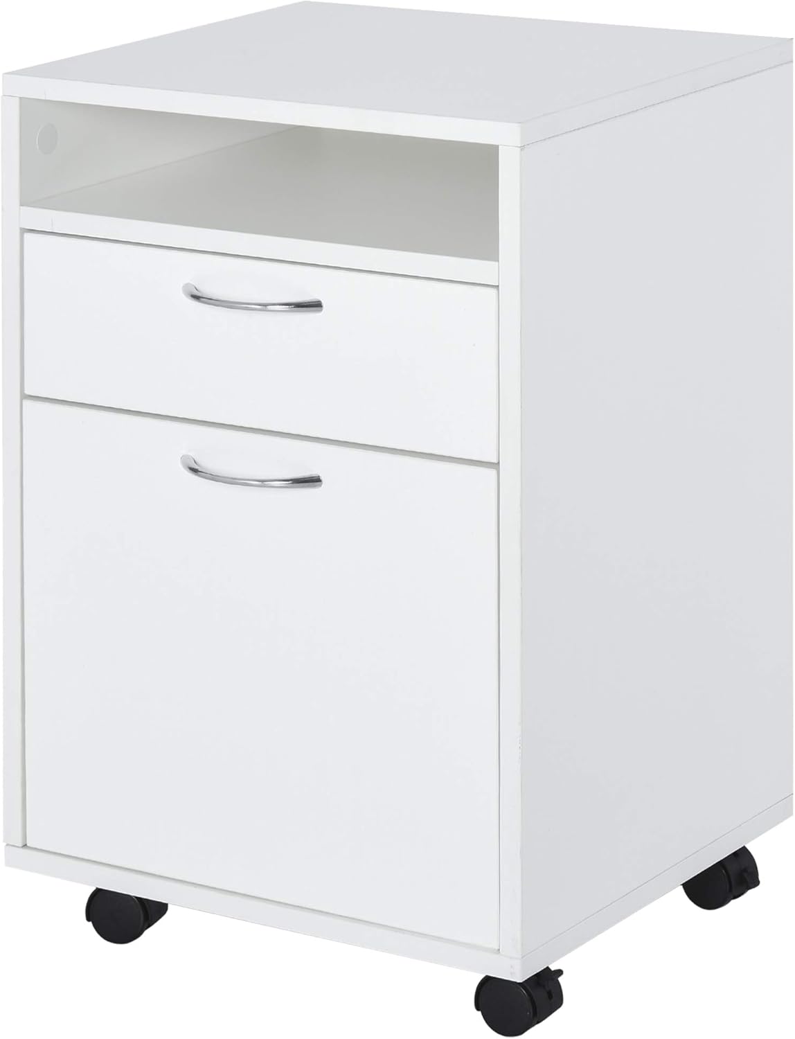 Brown Mobile File Cabinet with Lockable Drawer, Pack of 2 L7893