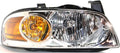 Headlight Assembly Passenger Side Chrome with Bulbs E6777