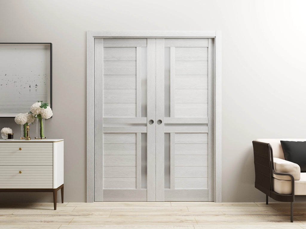 Double Barn Door 36 x 80 inches with Frosted Glass F834619