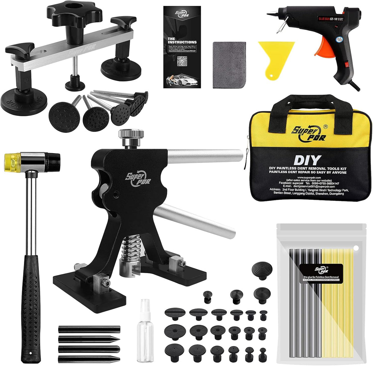 32pcs Dent Repair Tool Kit with Pulling Tabs Bridge W803