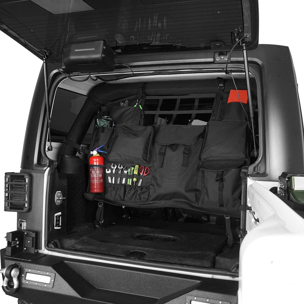 Rear Seat Cover Cargo Net Trunk Organizers Pouch Bags K8654