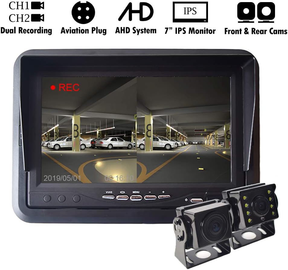 7 inch IPS Monitor Car Backup System with Dual Recording Camera Y27221