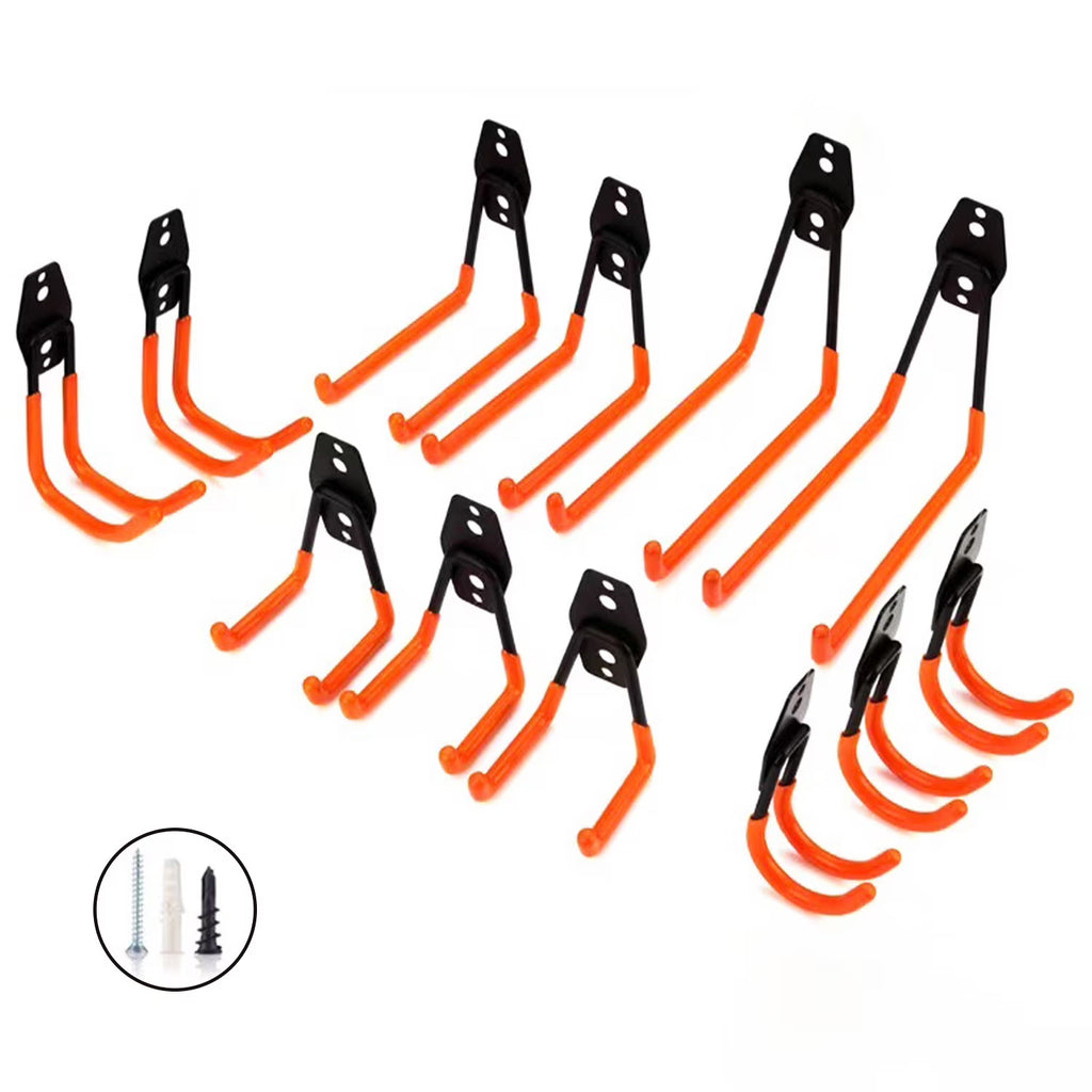 12 Packs Heavy Duty Steel Garage Storage Hooks with Tool Hangers X233
