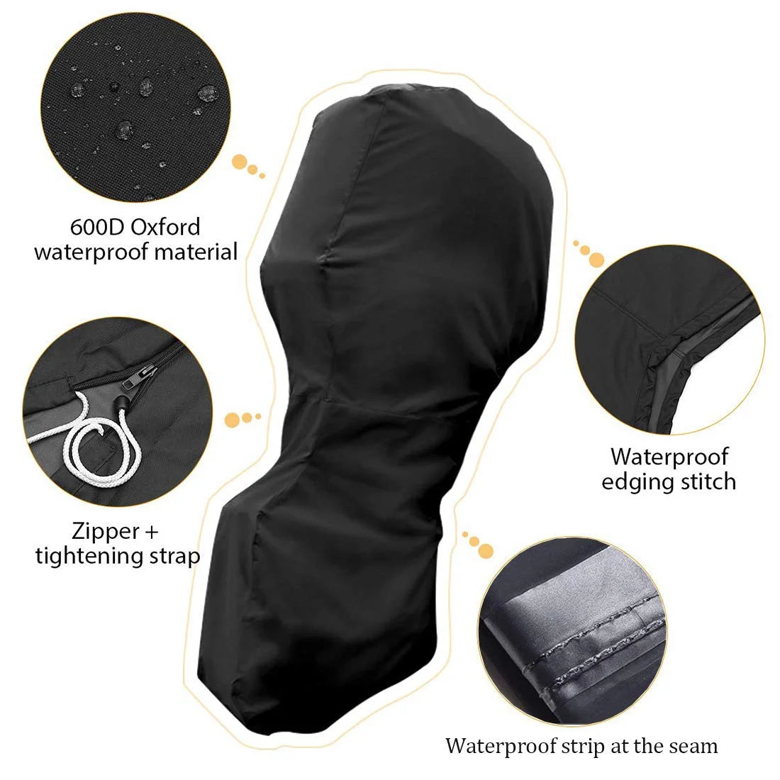Waterproof 600D Oxford Outboard Motor Cover R1243
