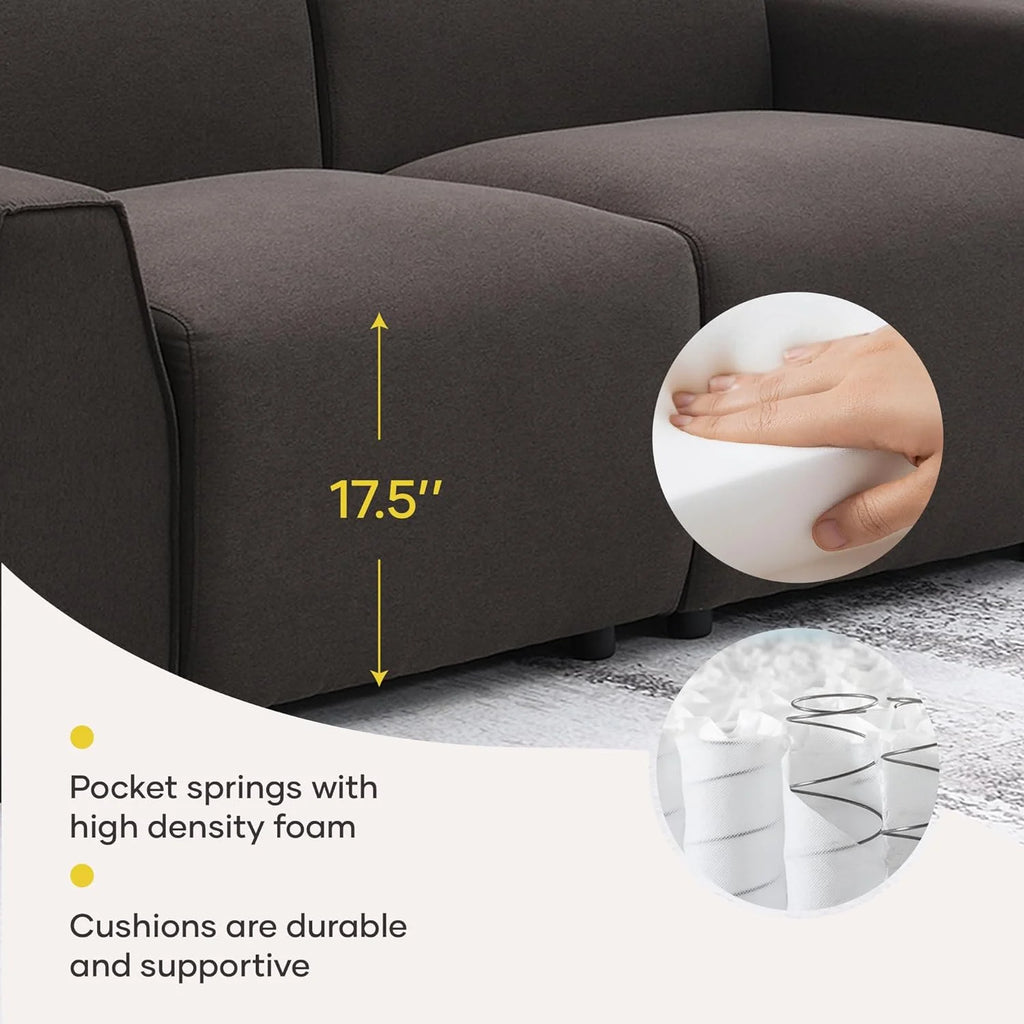 3 Seater Upholstered Sofa Couch U60036