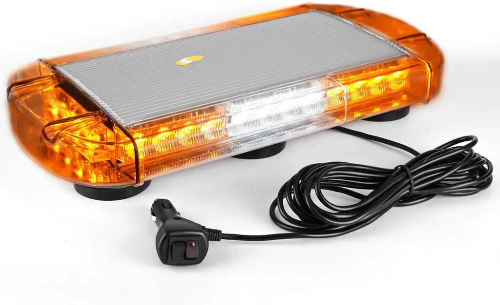 Amber 32 LED Roof Top Strobe Light Bar with Strong Magnet Base C6821