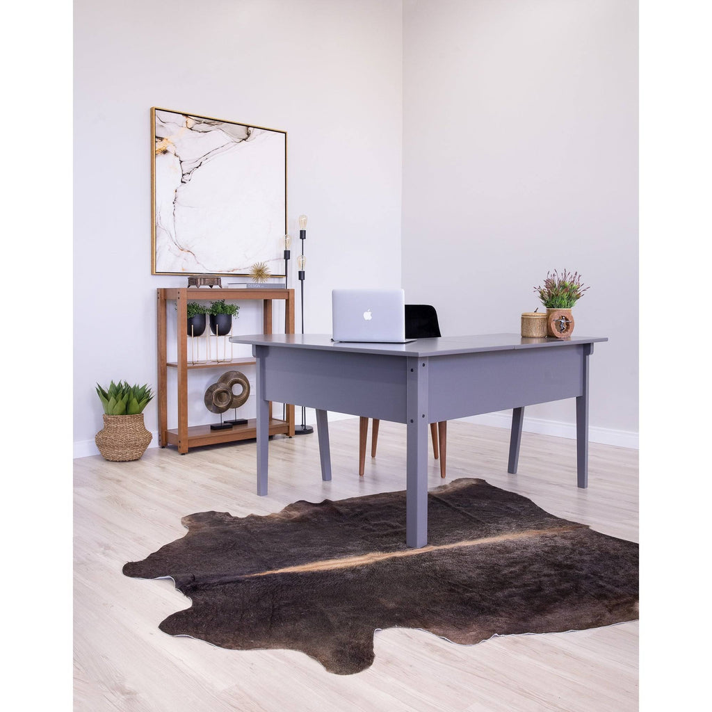 Grey L Shaped Corner Desk O8094