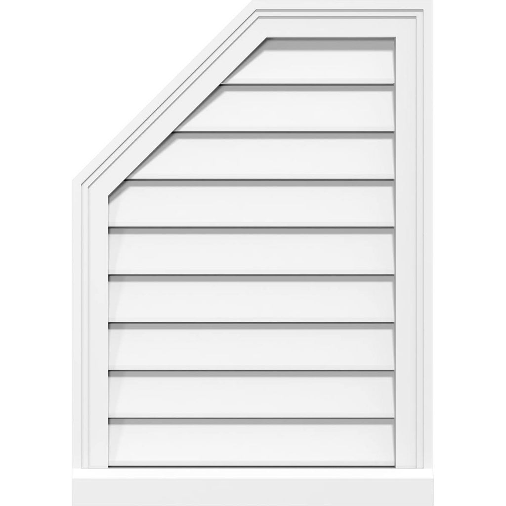 Octagonal Surface Mount PVC Gable Vent with Brickmould X78083