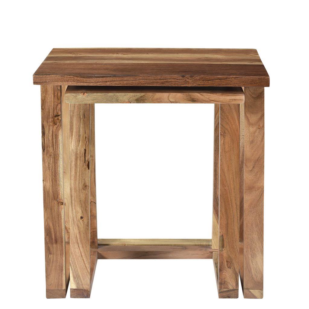 Set of 2 Brown Rectangular Side Tables M8948