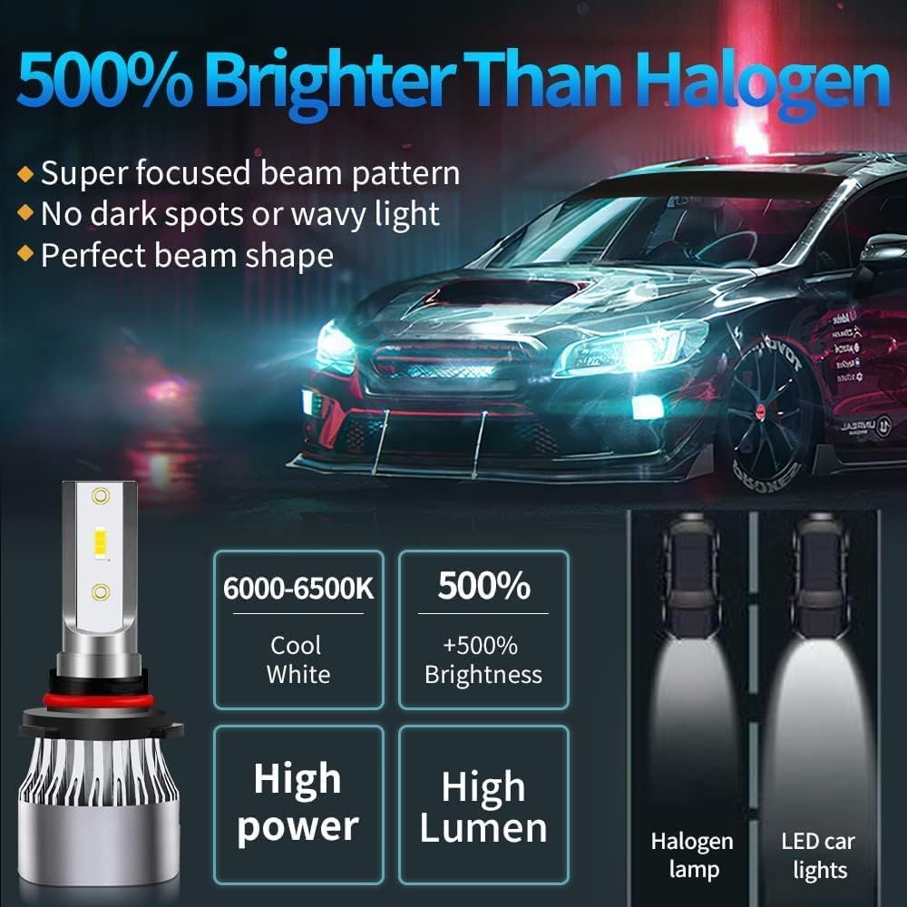 LED Headlight Bulbs Combo 240W 30000LM 6500K Cool White, Pack of 4 Pack of 2 D272