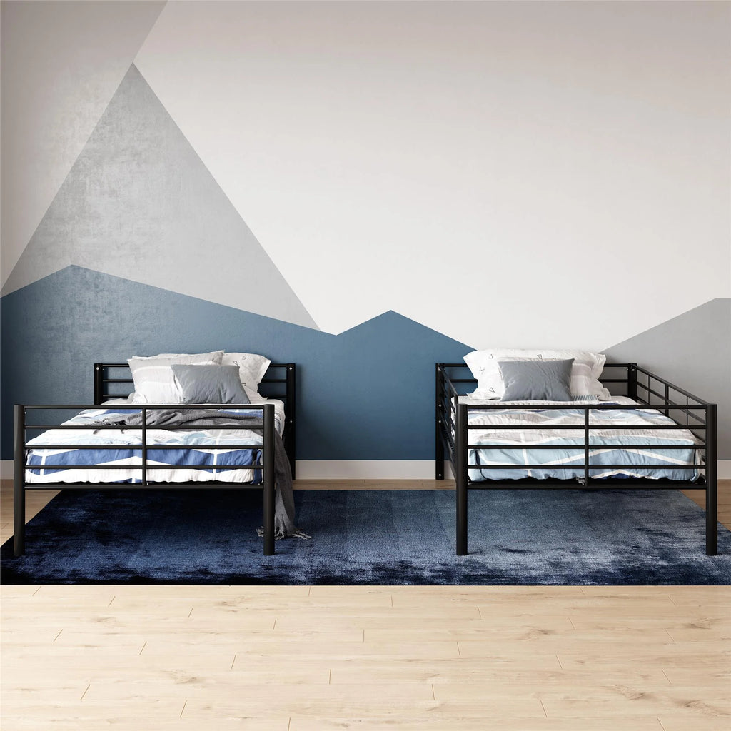 Black Twin over Twin Metal Bunk Bed K161976