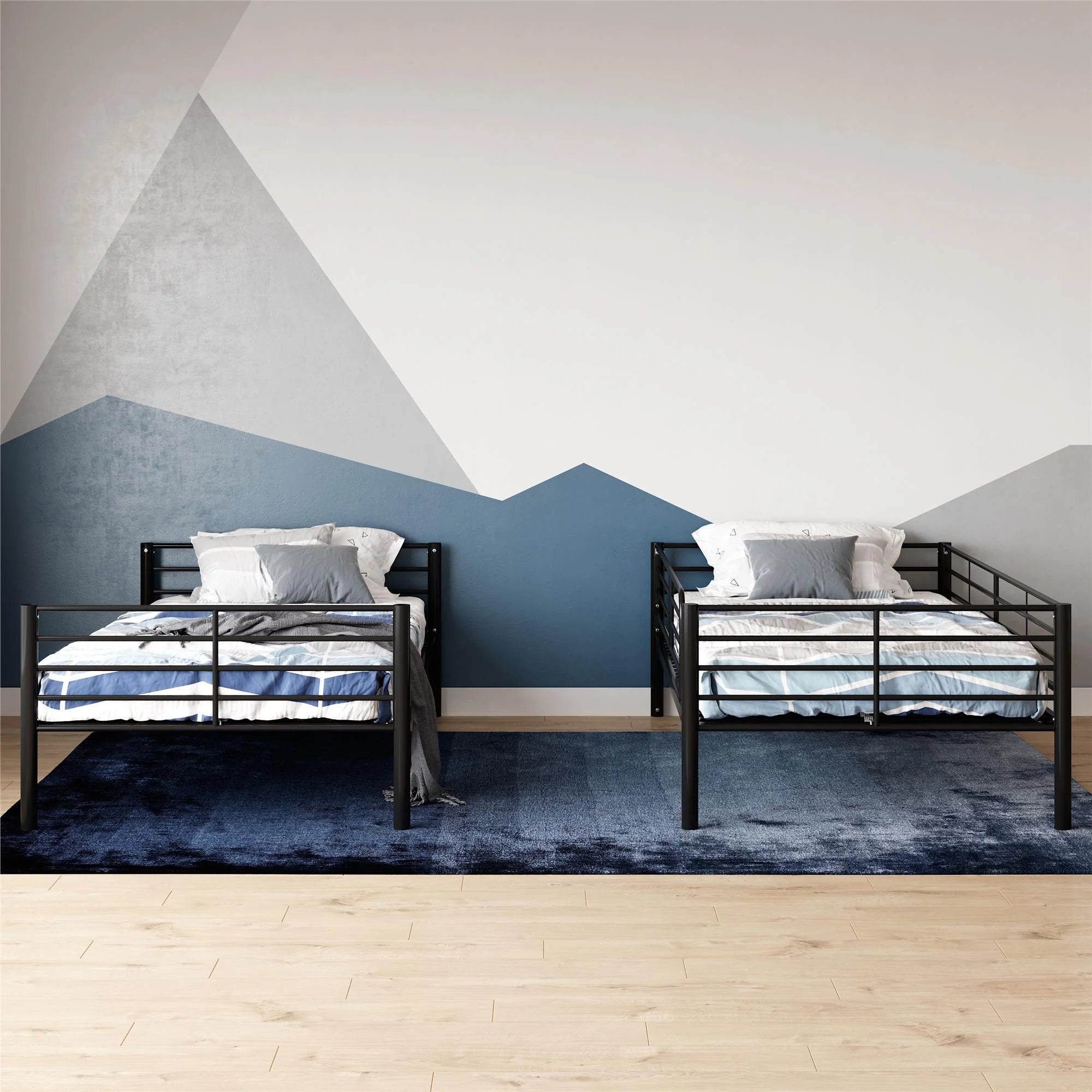 Black Twin over Twin Metal Bunk Bed K161976