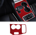 Red Carbon Fiber Gear Shift Box Water Cup Holder Panel Cover Sticker F2641