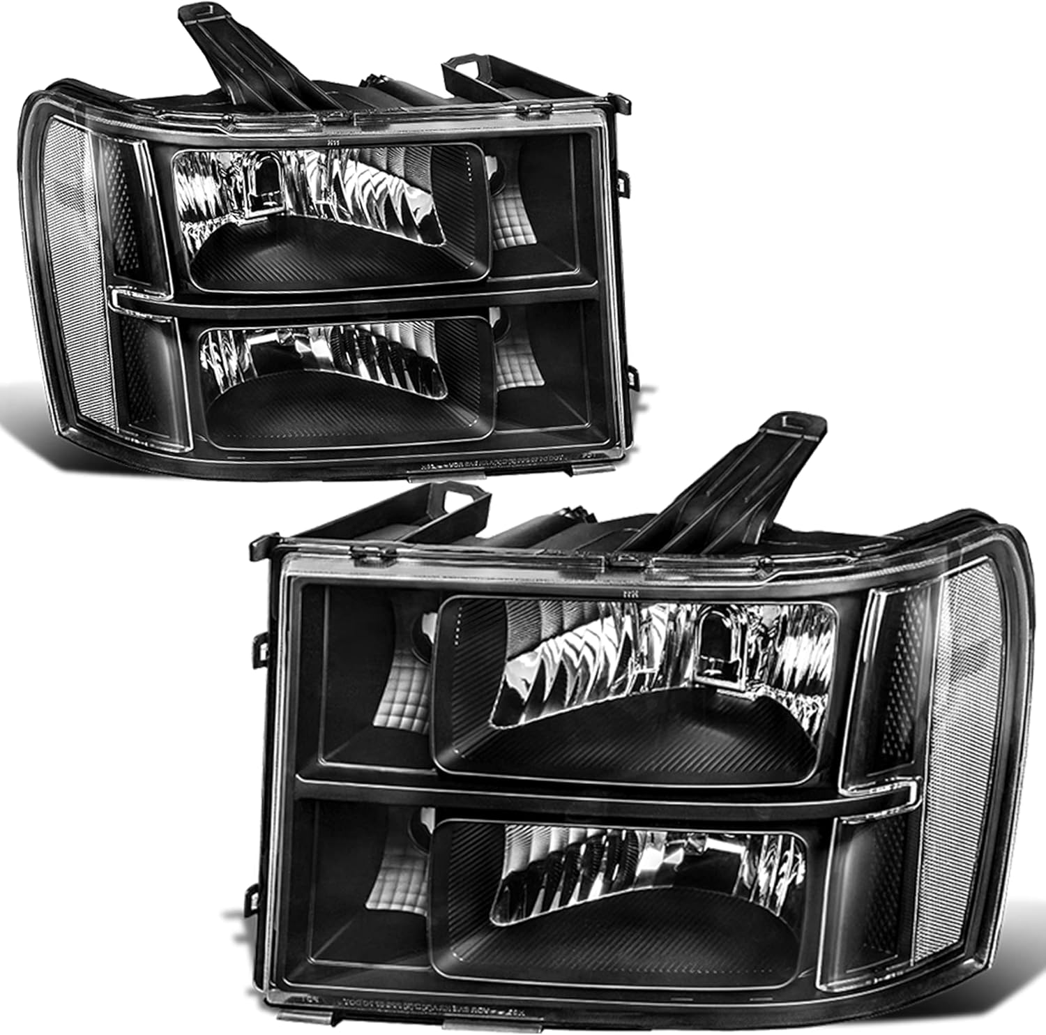 Headlight Assembly with Clear Lens Black Housing X28002