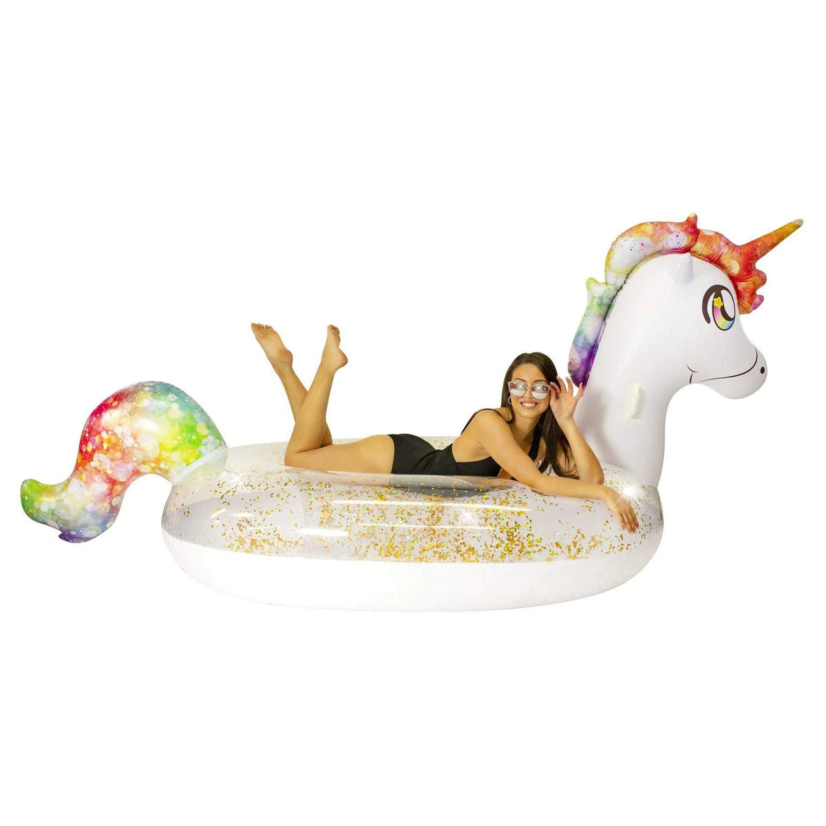 Glitter Unicorn Gigantic Beach Pool Raft W814
