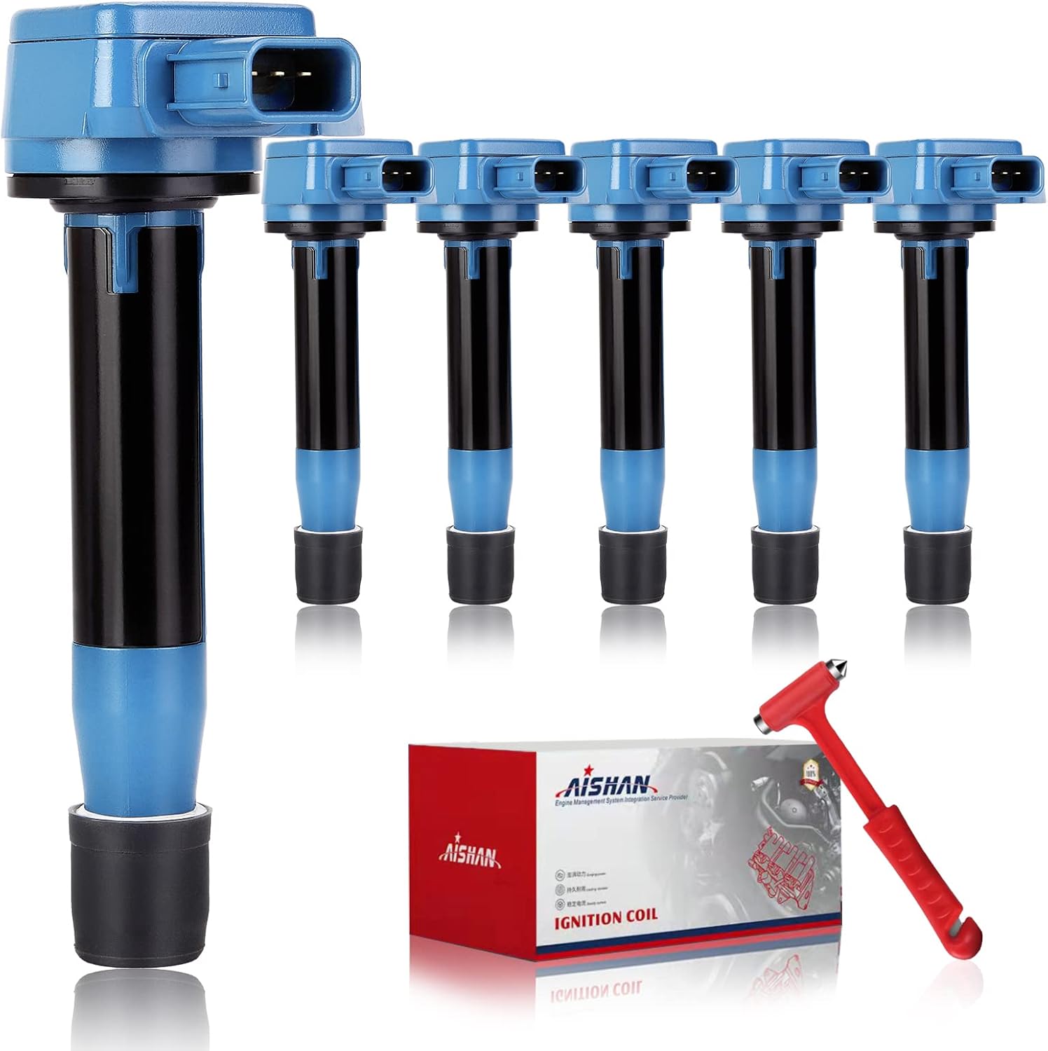 Set of 6 Ignition Coil Pack Compatible with Accord Odyssey 3.0L 3.2L 3.5L V6 TL,CL RL LX EX V6 Vue D142845