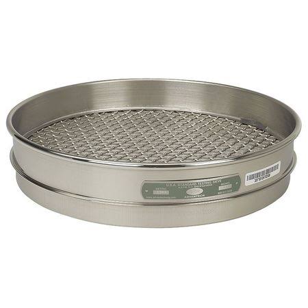 4Ss12H Sieve, #4, S/s, 12 in, Half HT I575