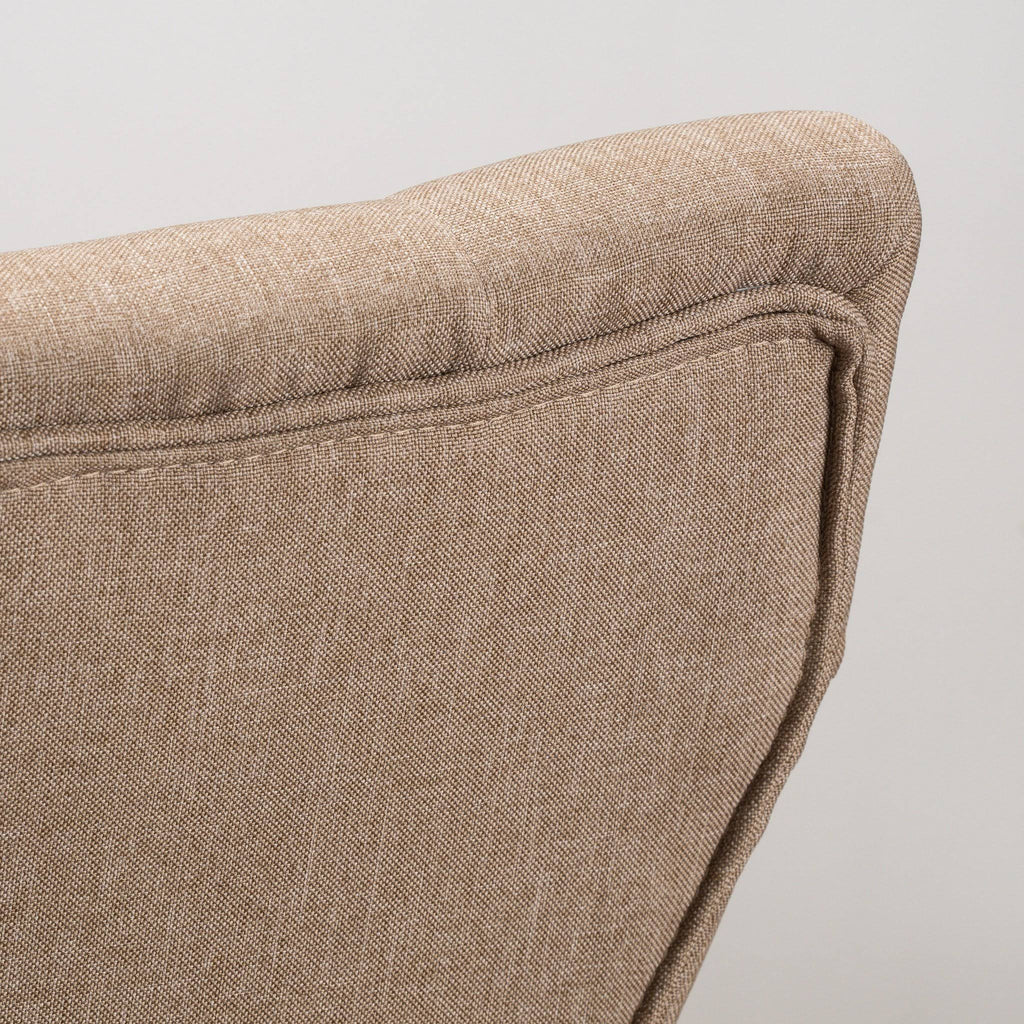 Mocha Brown Fabric Counter Stool Set of 2 D9864