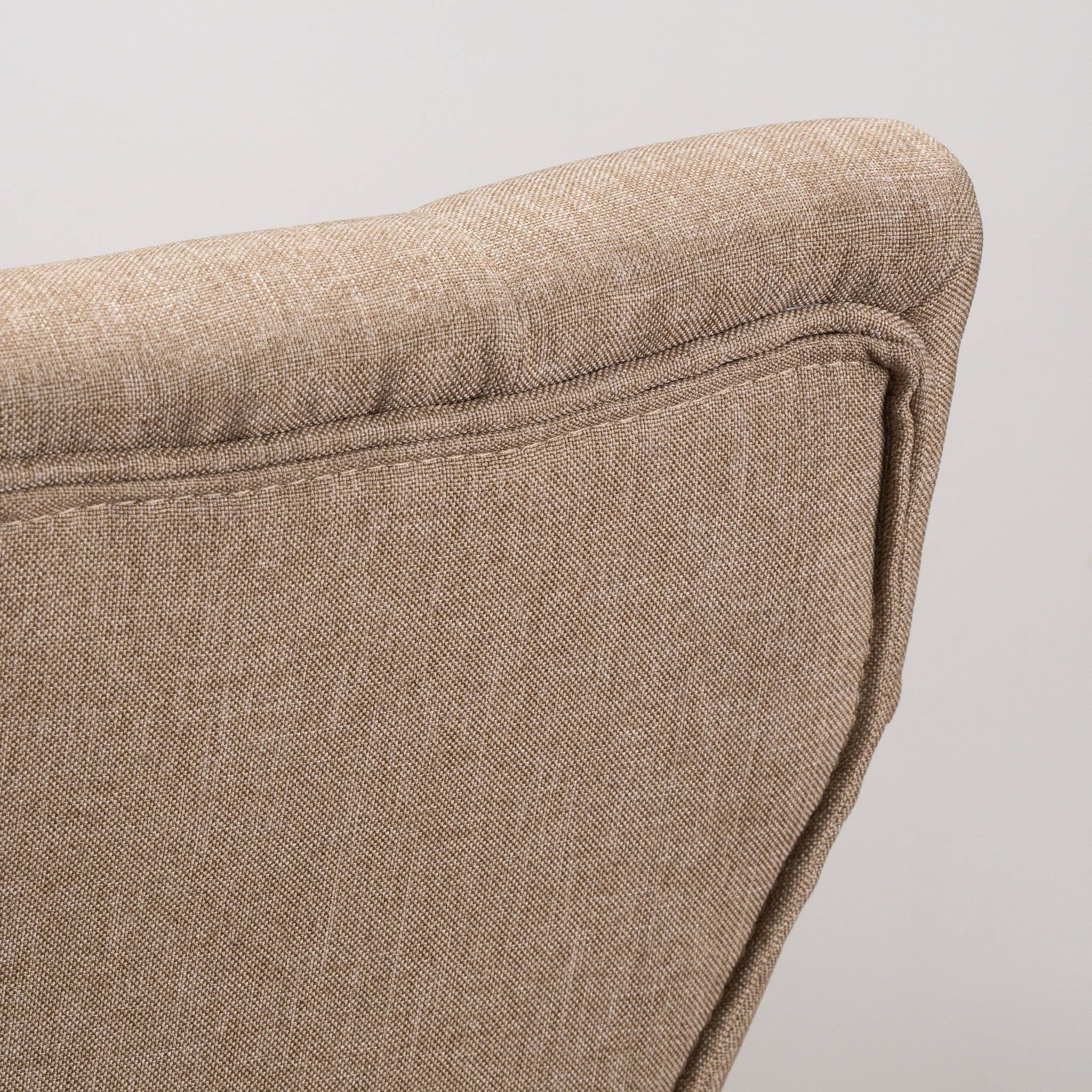 Mocha Brown Fabric Counter Stool Set of 2 D9864