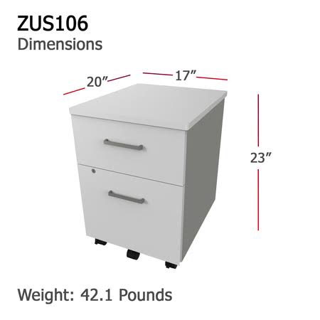 White/Silver Filing Cabinets A19797