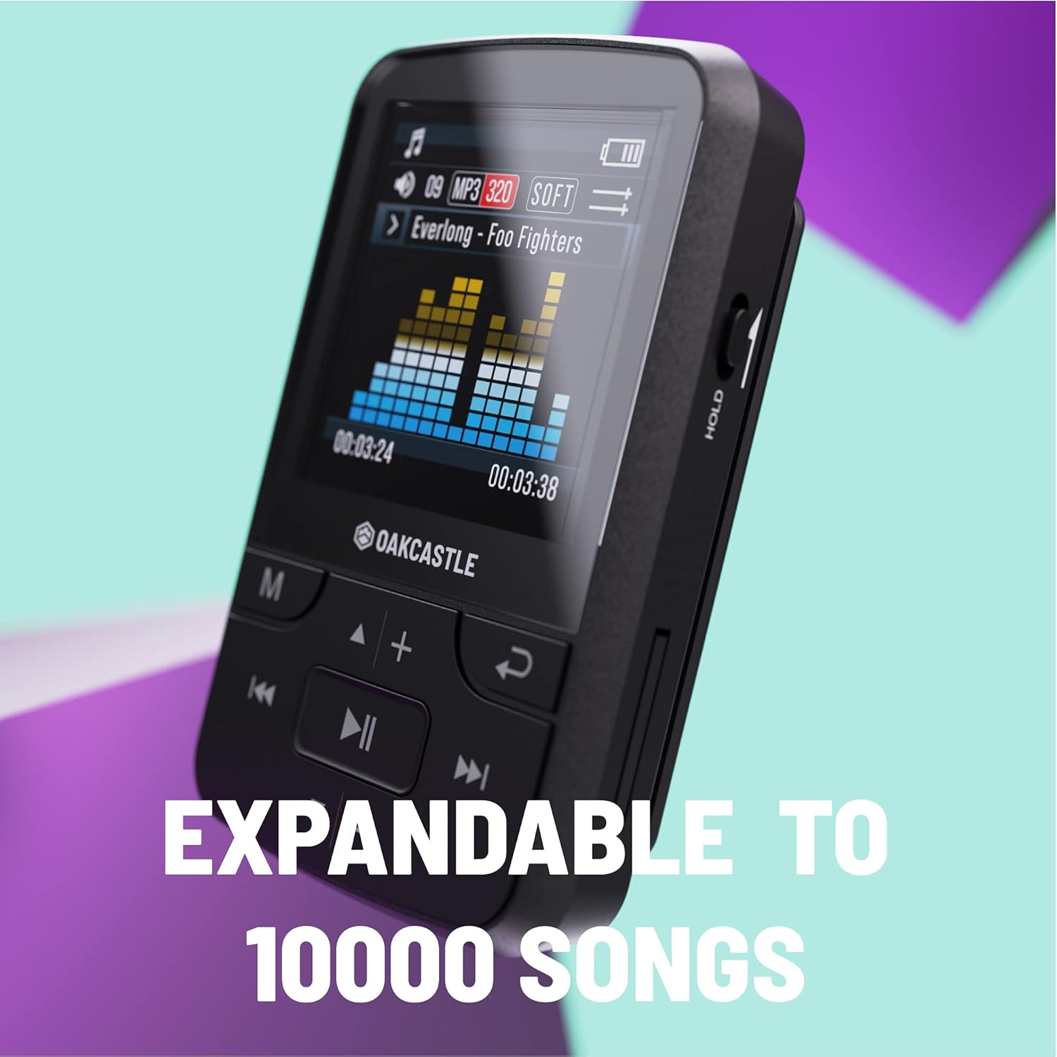 16GB MP3 Player with Bluetooth, FM Radio, Micro SD Slot, Pack of 2 F703