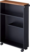 Black Rolling Slim Bathroom Cart With Handle M965081