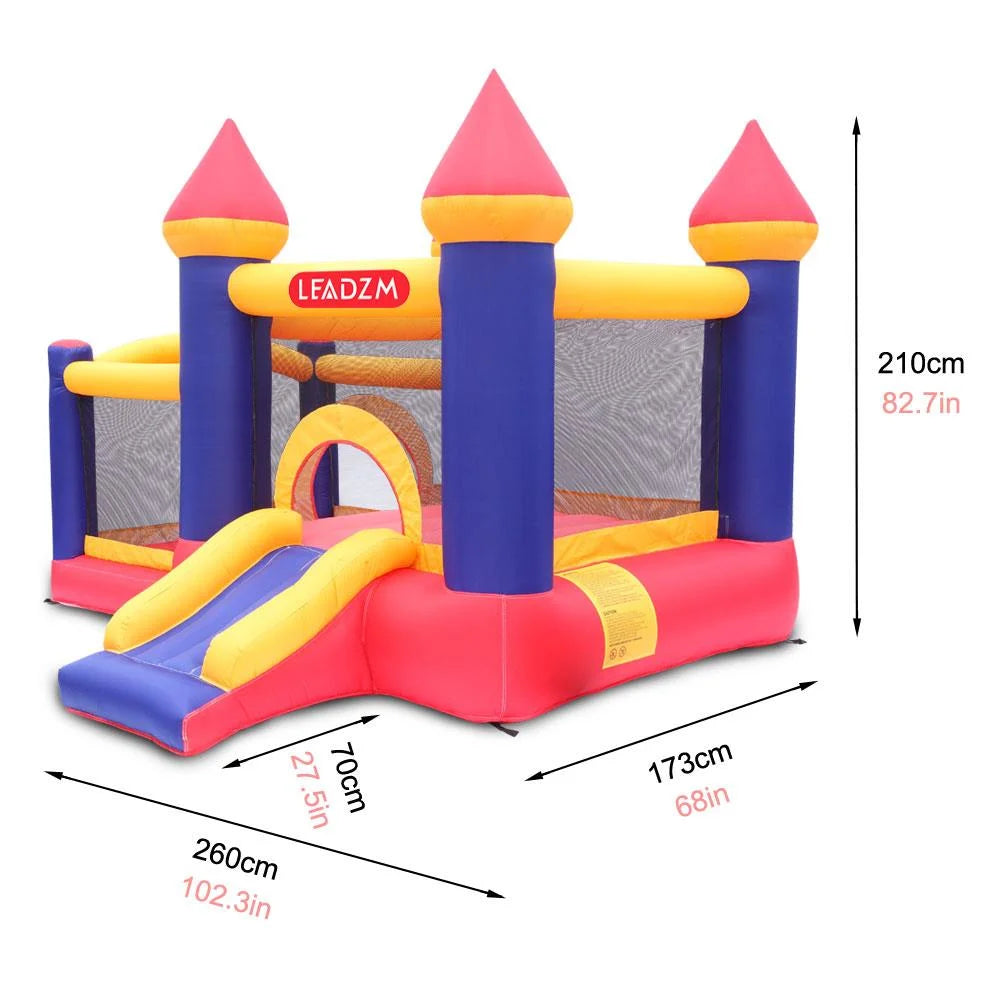 Inflatable Bounce House Castle Kids Slide Jumper Bouncer 2 Room with Blower O2169