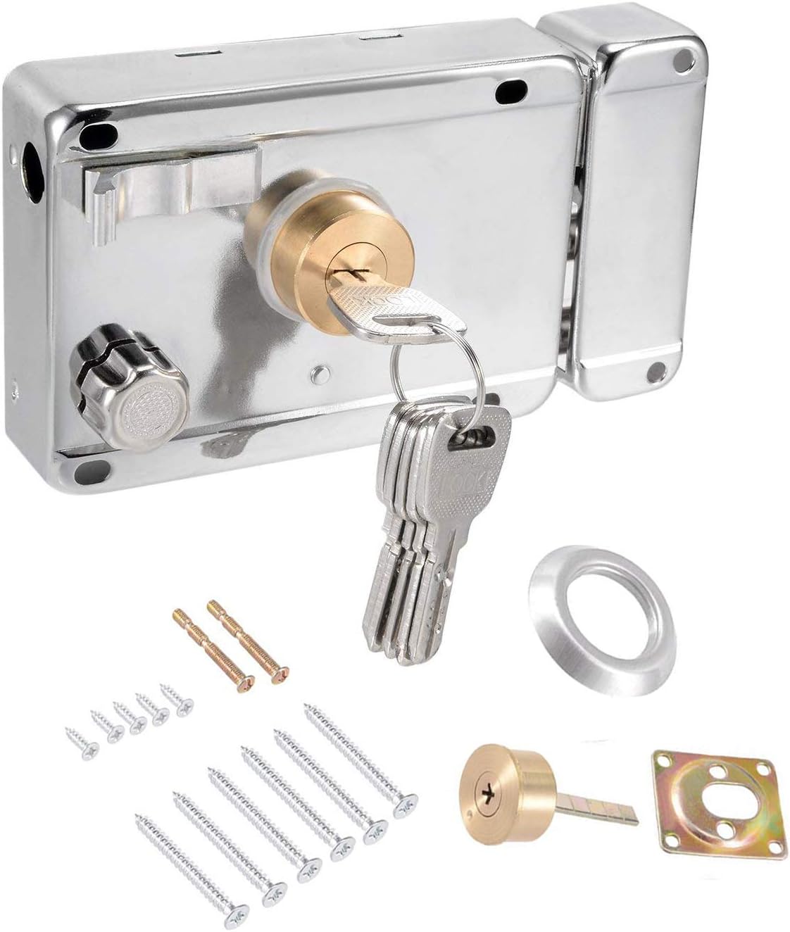 Vertical Keyway Cylinder Deadbolt Rim Lock Set B72077