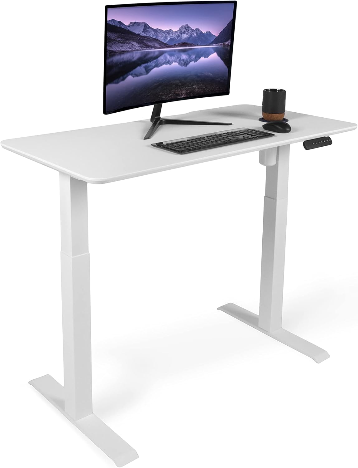 Electric Standing Desk 48" x 24" Height Adjustable Sit to Stand Desk Black A980