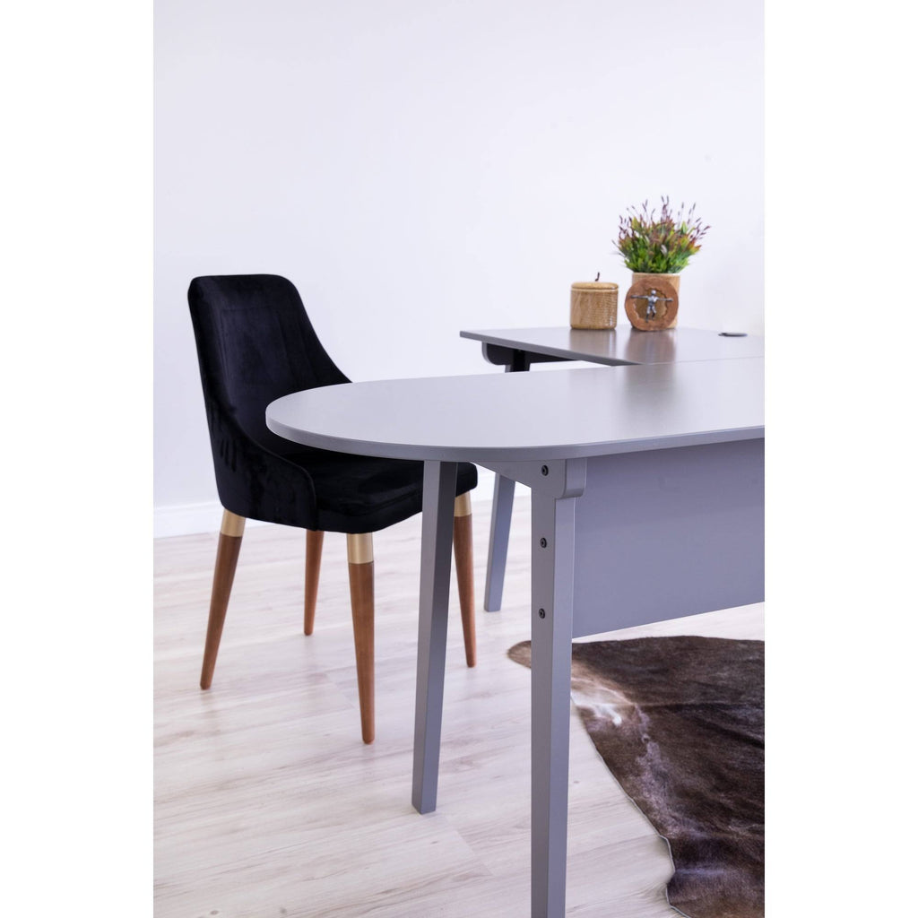 Grey L Shaped Corner Desk O8094