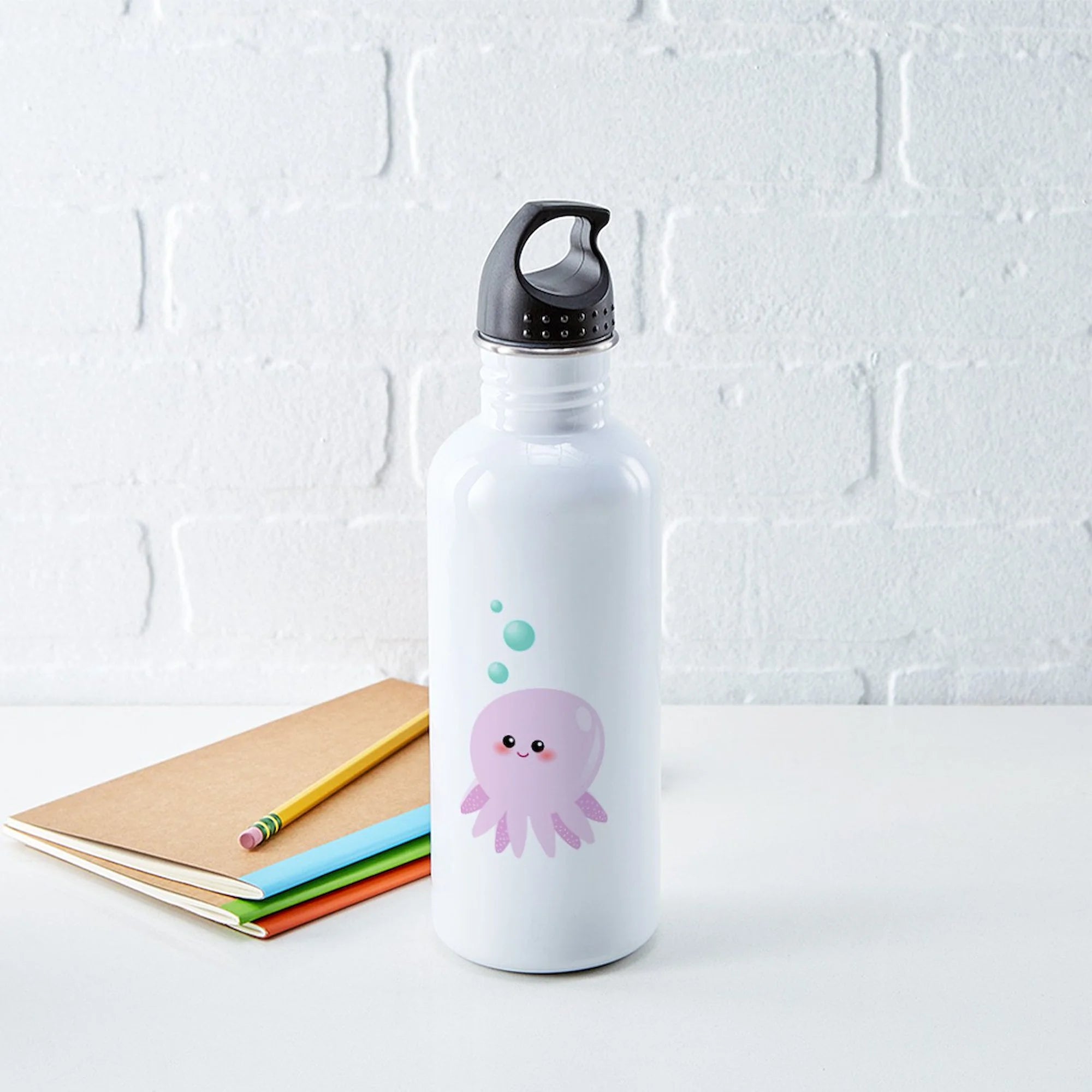 Pink Octopus Stainless Steel Water Bottle 1.0L Q120671