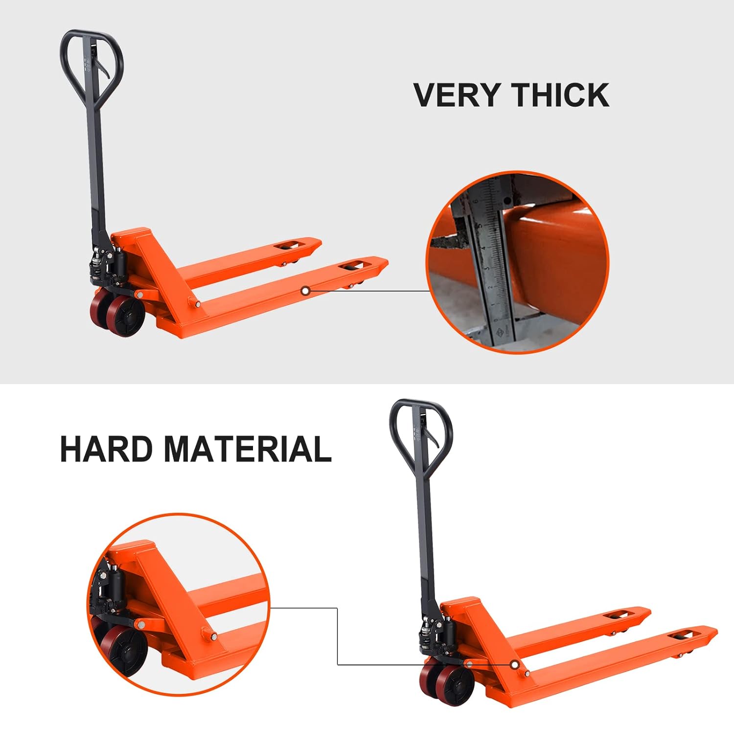Pallet Jack 6600lbs Capacity, Pallet Truck 48”L×27”W Fork Size B2912