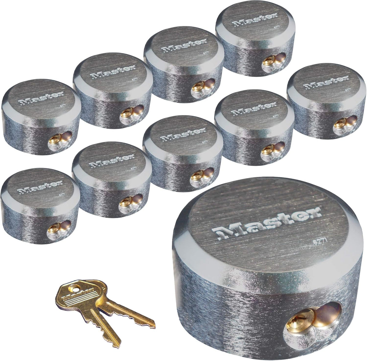 8 Pack Chrome Rekeyable Pin Tumbler Padlock Q605