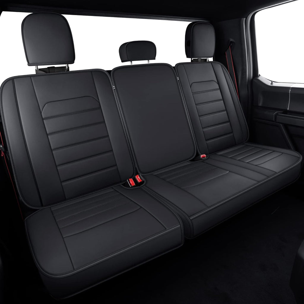 Black & Blue Waterproof Faux Leather Seat Covers F59677