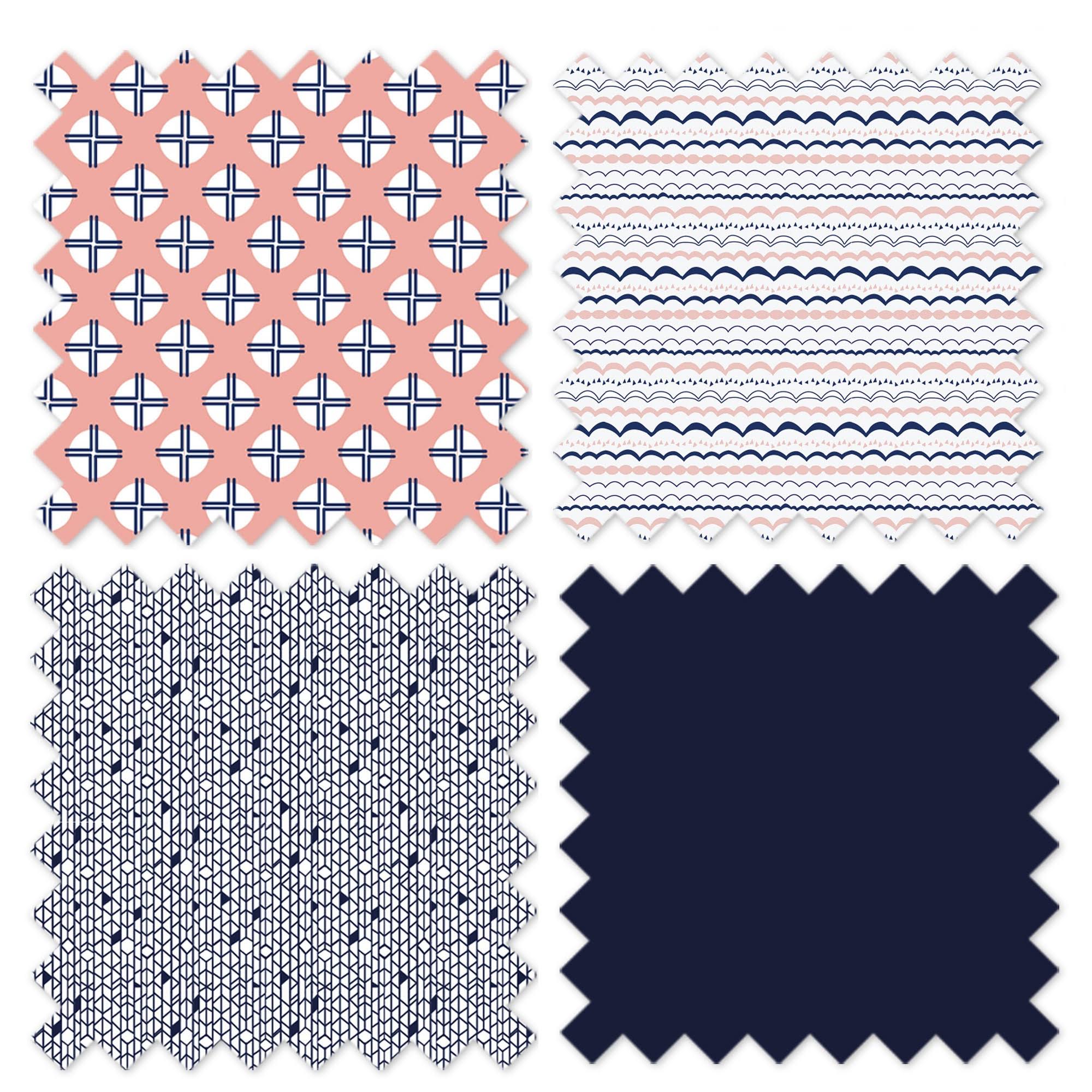 10-Piece 100% Cotton Percale Crib Bedding Set with 2 Crib Fitted Sheets B362430