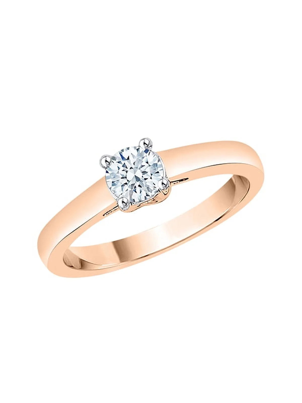 10K Gold Diamond Solitaire Engagement Ring V867