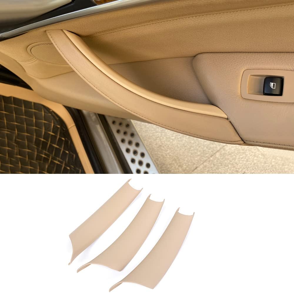 Car Door Handle Cover Interior Protective Trim Cover Beige Pack of 2 S117