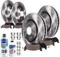 330mm Front and 328mm Rear Disc Rotors with Brake Pads 10pc Set Q6721