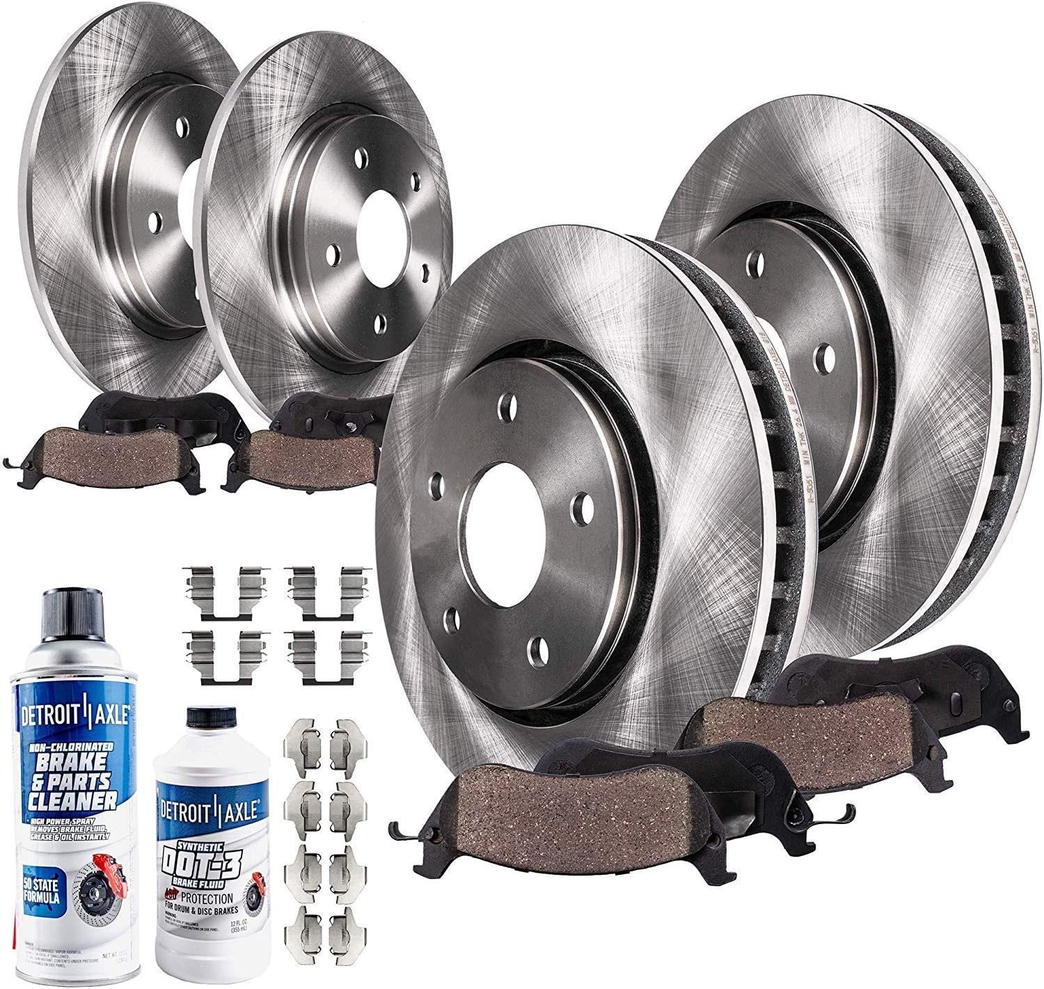 330mm Front and 328mm Rear Disc Rotors with Brake Pads 10pc Set Q6721
