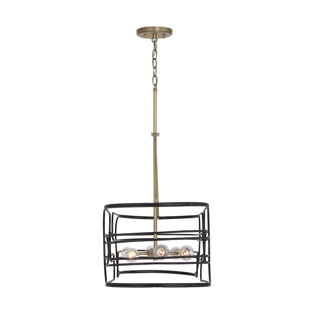 6 Light Island Aged Brass/Black D72303