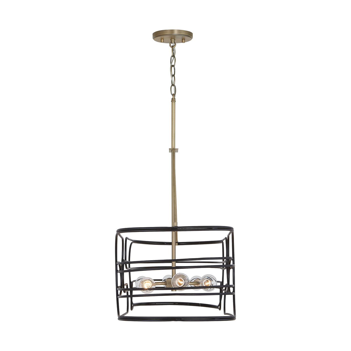6 Light Island Aged Brass/Black D72303