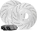 Front Brake Rotors Drilled with Ceramic Brake Pads L9432