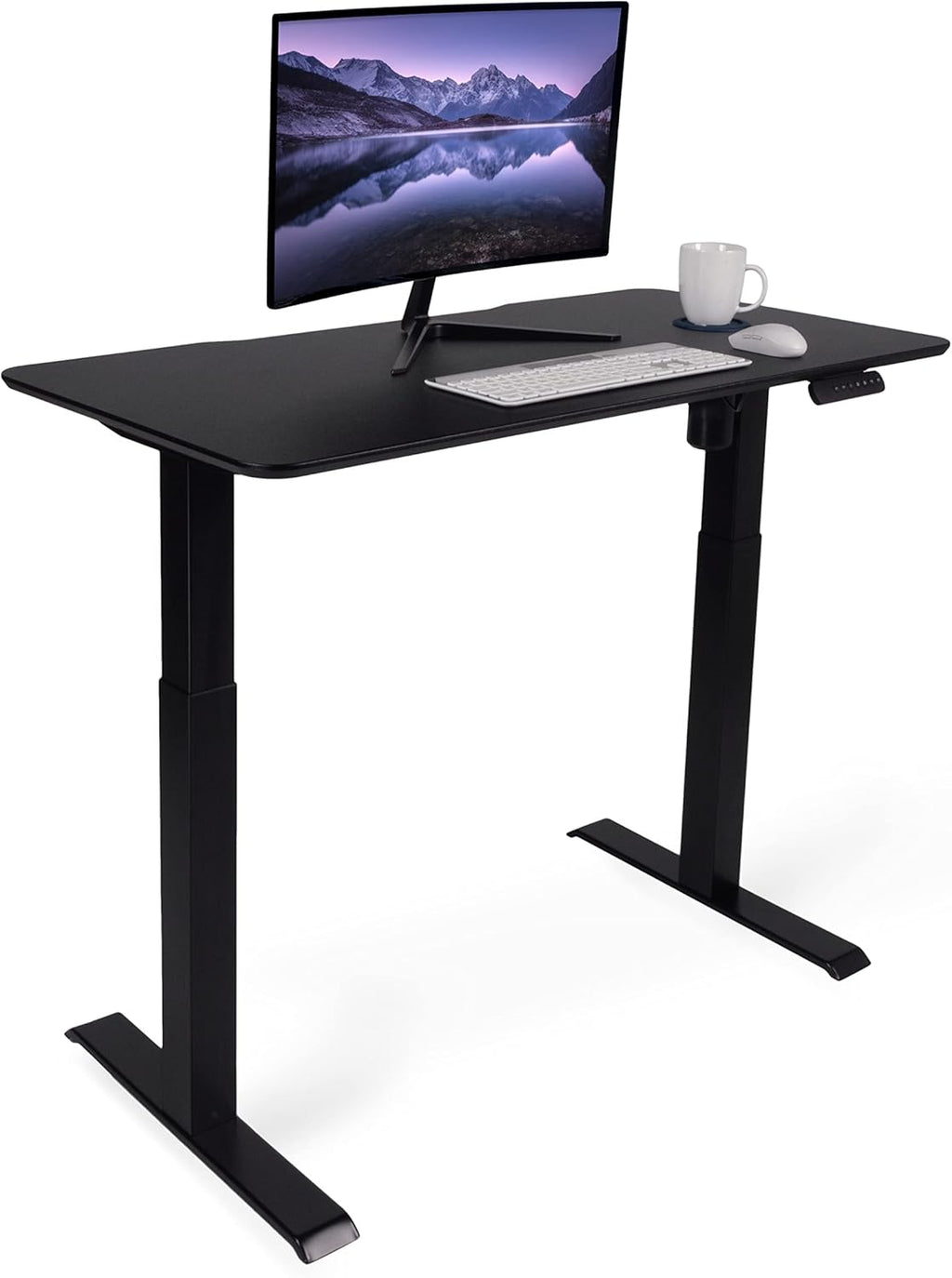 Electric Standing Desk 48" x 24" Height Adjustable Sit to Stand Desk Black A980
