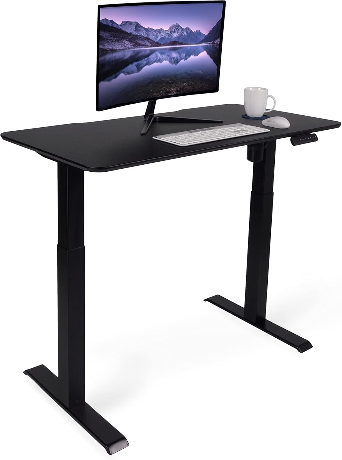 Electric Standing Desk 48" x 24" Height Adjustable Sit to Stand Desk Black A980