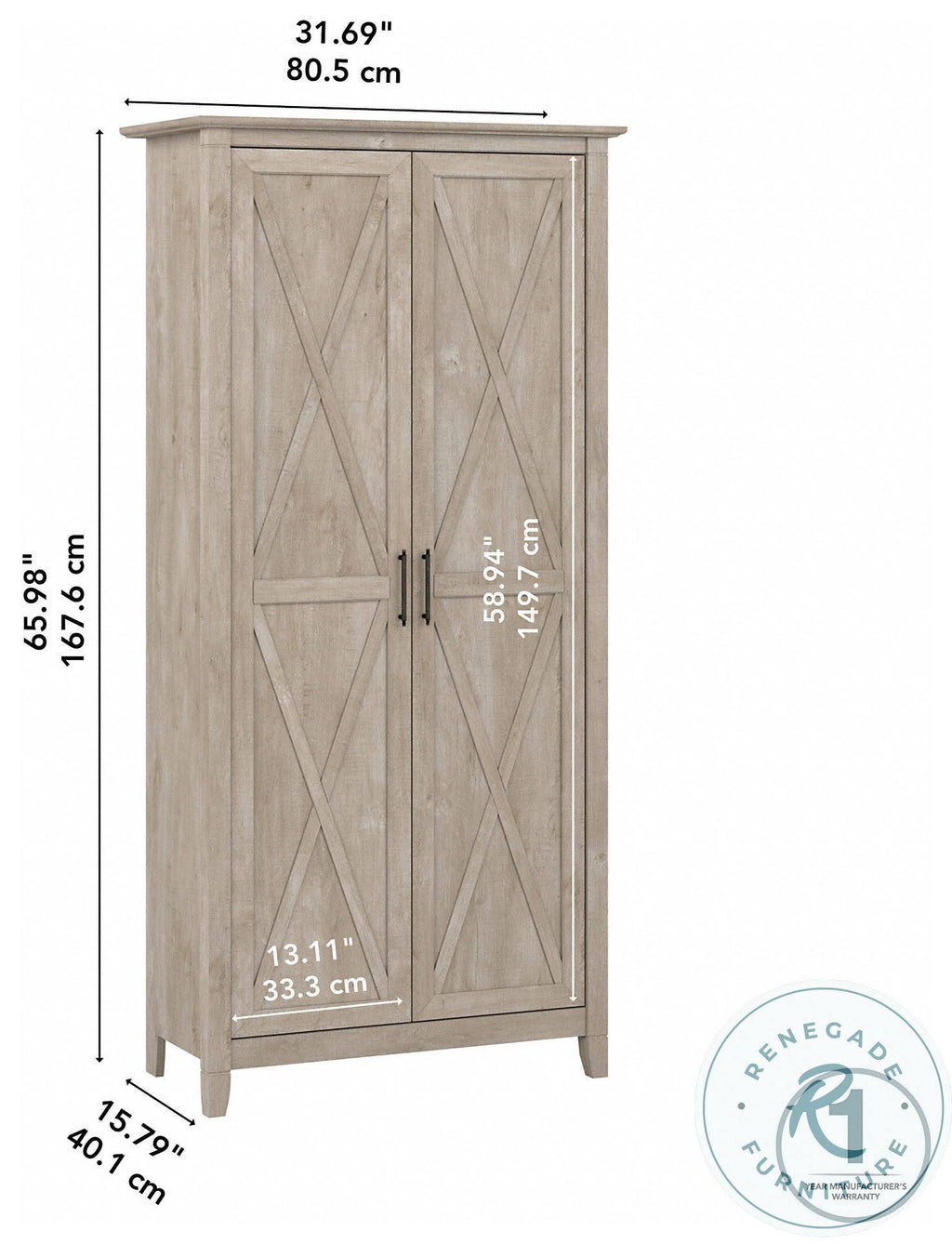 Washed Gray Kitchen Pantry Cabinet K32581