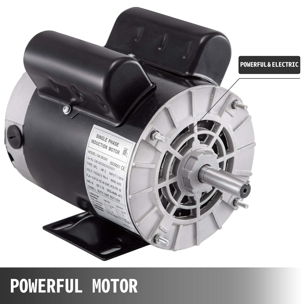 2Hp 3450RPM 115V 230V 56 Frame Single Phase Electric Motor X51843